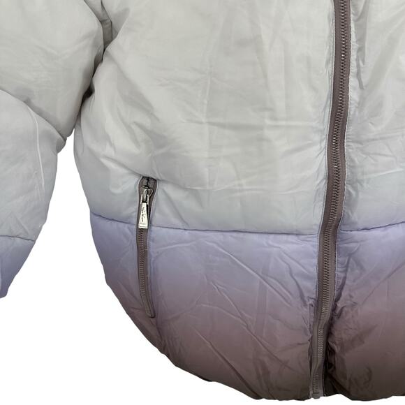 NEW Nicole Miller New York Ombré Puffer Jacket Front Zip Sz Medium - Picture 4 of 9